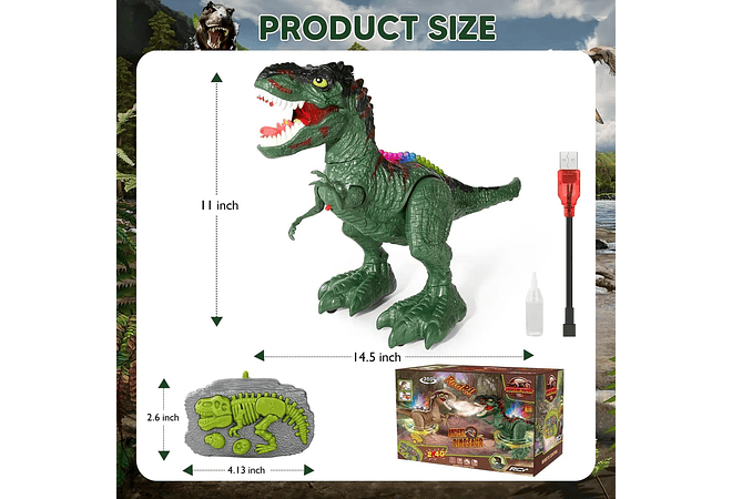 🦕JUGUETE DINOSAURIO CON CONTROL MOD# KQ223055 🎮