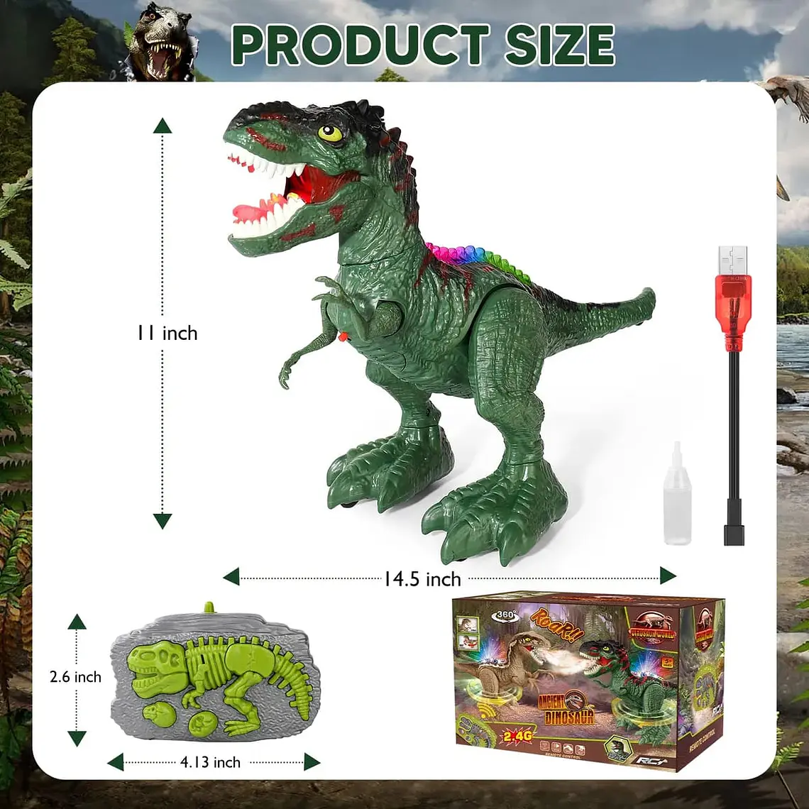 🦕JUGUETE DINOSAURIO CON CONTROL MOD# KQ223055 🎮 5