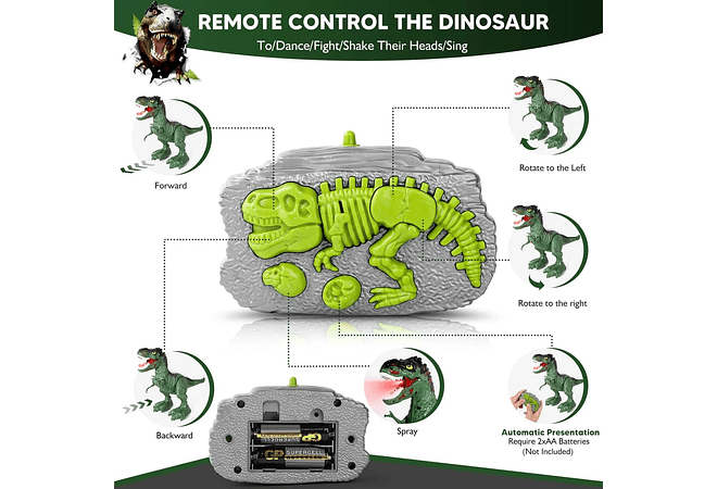 🦕JUGUETE DINOSAURIO CON CONTROL MOD# KQ223055 🎮
