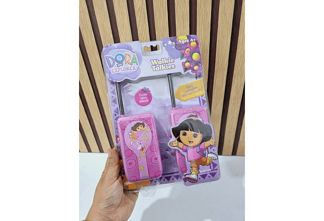 DUO DE RADIOS TRANSMISORES ORIGINAL DISEÑO DORA LA EXPLORADORA MOD# 13067