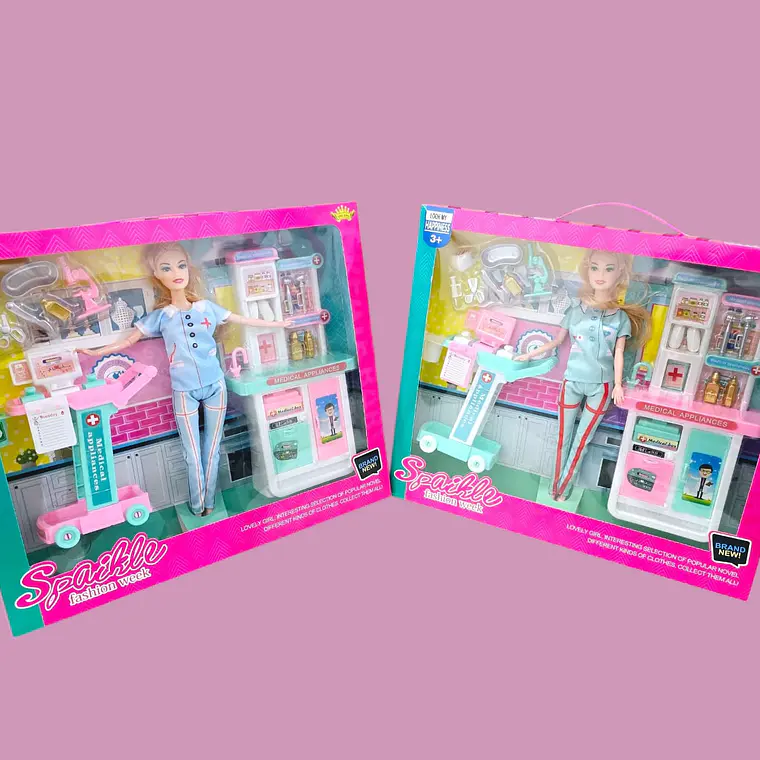 MUÑECA BARBIE ENFERMERA AL AZAR MOD# KY244174 2