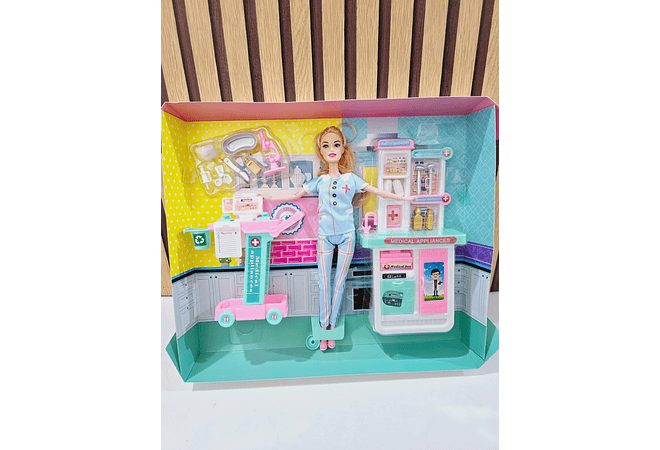 MUÑECA BARBIE ENFERMERA AL AZAR MOD# KY244174