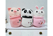 PELUCHE CON FRAZADA DISEÑO ANIMALITOS EN TACITA MOD# 023 🥰