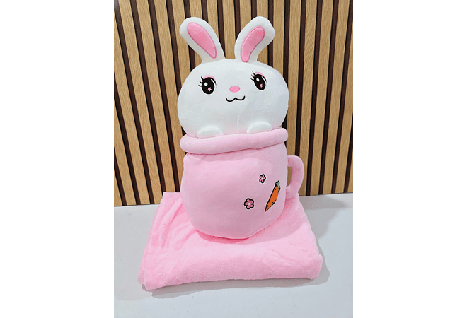 PELUCHE CON FRAZADA DISEÑO ANIMALITOS EN TACITA MOD# 023 🥰