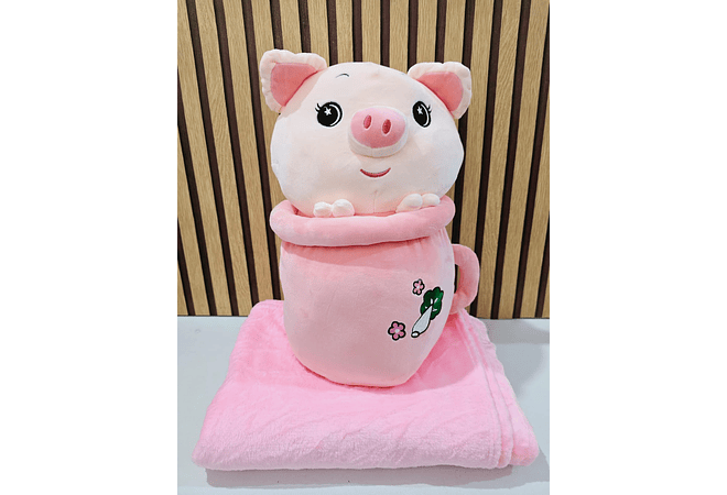 PELUCHE CON FRAZADA DISEÑO ANIMALITOS EN TACITA MOD# 023 🥰