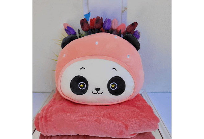 ALMOHADA KAWAII CON FRAZADA, ANIMALITOS MOD# 021