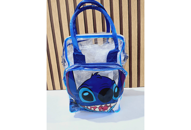 BOLSO/TRANSPARENTE DISEÑO STITCH CON LUZ LED MOD# 022