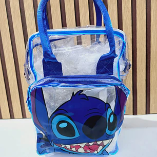 BOLSO/TRANSPARENTE DISEÑO STITCH CON LUZ LED MOD# 022