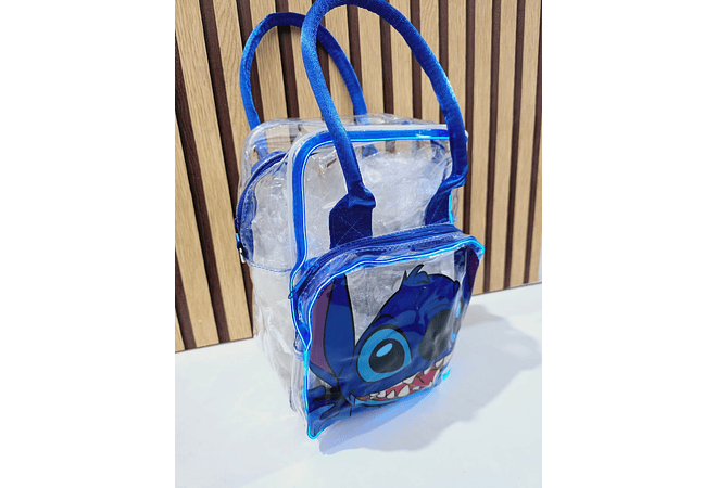 BOLSO/TRANSPARENTE DISEÑO STITCH CON LUZ LED MOD# 022