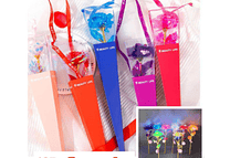 🌻PAQ DE 3 ROSAS ETERNAS CON LUZ LED COLORES TORNASOL MOD# 183 (AL AZAR)🌹