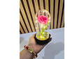🪷CUPULA DE PLÁSTICO CON ROSA Y LUZ LED ETERNA MOD# 7011
