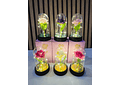 🪷CUPULA DE PLÁSTICO CON ROSA Y LUZ LED ETERNA MOD# 7011