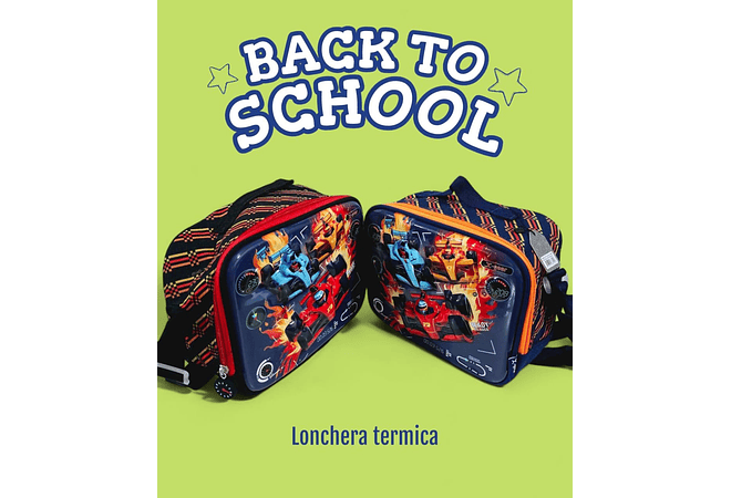 LONCHERA TERMICA  ORIGINAL AUTOS DE CARRERA  X-GEAR MOD# XIN-0012LB