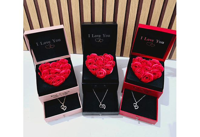 CAJITA/ALHAJERO CON ROSAS DE JABON MOD# 718🧼🫧