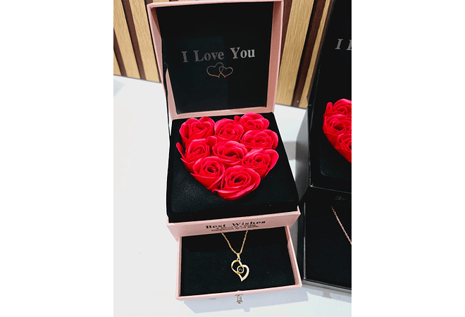 CAJITA/ALHAJERO CON ROSAS DE JABON MOD# 718🧼🫧