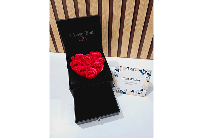 CAJITA/ALHAJERO CON ROSAS DE JABON MOD# 718🧼🫧