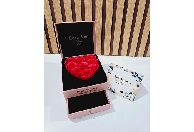 CAJITA/ALHAJERO CON ROSAS DE JABON MOD# 718🧼🫧