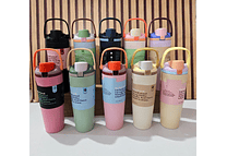 VASO TÉRMICO CON ASA DE MANO DE 890ML(CAJITA CAFÉ )MOD# 25 termo 100