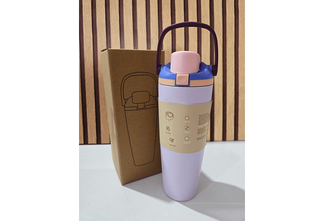 VASO TÉRMICO CON ASA DE MANO DE 890ML(CAJITA CAFÉ )MOD# 25 termo 100