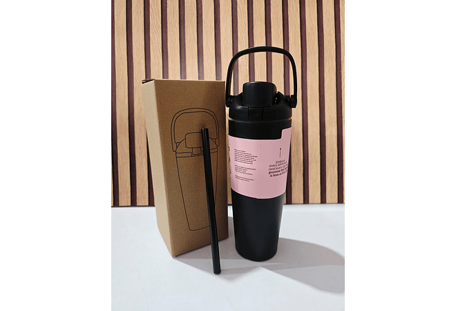 VASO TÉRMICO CON ASA DE MANO DE 890ML(CAJITA CAFÉ )MOD# 25 termo 100
