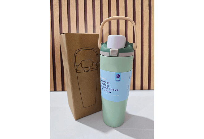 VASO TÉRMICO CON ASA DE MANO DE 890ML(CAJITA CAFÉ )MOD# 25 termo 100