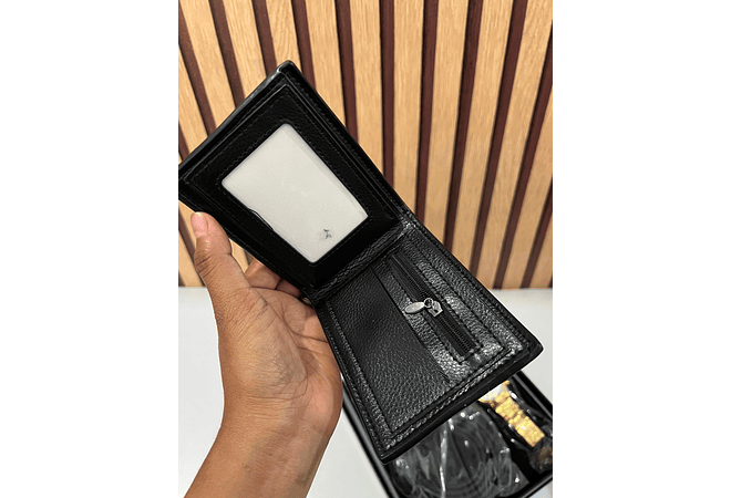 SET DE ACCESORIOS PARA CABALLERO(PERFUME + CINTURÓN + RELOJ + CARTERA)MOD# BY-811