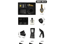 SET DE ACCESORIOS PARA CABALLERO(PERFUME + CINTURÓN + RELOJ + CARTERA)MOD# BY-811