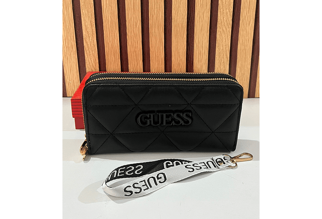 CARTERA PARA DAMA DOBLE CIERRE IMITACIÓN GUESS CAJITA ROJA MOD# GQ-119