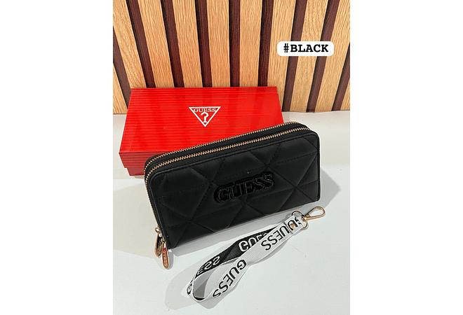 CARTERA PARA DAMA DOBLE CIERRE IMITACIÓN GUESS CAJITA ROJA MOD# GQ-119