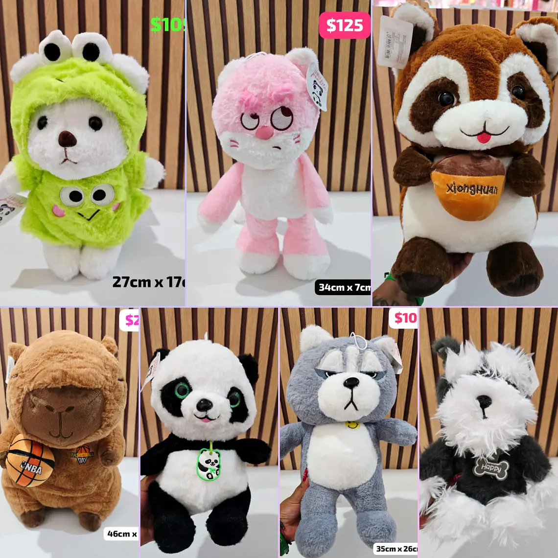 PELUCHES VARIOS MODELOS Y TAMAÑOS MOD# 328WS 1