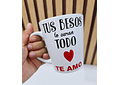 TAZA DE CERÁMICA 350 ML DISEÑO "DÍA DEL AMOR Y LA AMISTAD (V CUADRADO)MOD# 24QR544 O C93 🌹🤍🖤