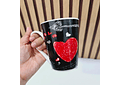 TAZA DE CERÁMICA 350 ML DISEÑO "DÍA DEL AMOR Y LA AMISTAD (V CUADRADO)MOD# 24QR544 O C93 🌹🤍🖤