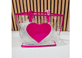 BOLSO TRANSPARENTE (CORAZON) CON COSMEQUITERA