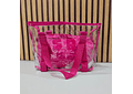 BOLSO FIUSHA TRANSPARENTE "SA" CON COSMEQUITERA