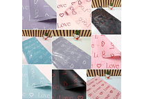 PAQ. CON 20 PLIEGOS DE PAPEL COREANO (LOVE ❤️) MOD# MSD-BHZ-2614