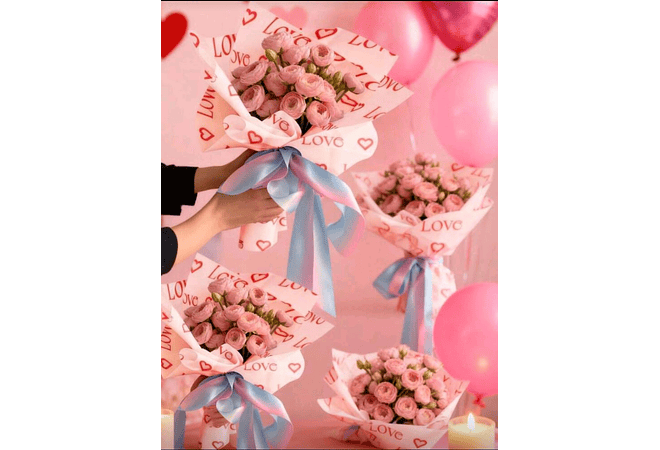 PAQ. CON 20 PLIEGOS DE PAPEL COREANO (LOVE ❤️) MOD# MSD-BHZ-2614