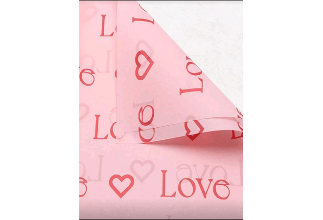 PAQ. CON 20 PLIEGOS DE PAPEL COREANO (LOVE ❤️) MOD# MSD-BHZ-2614