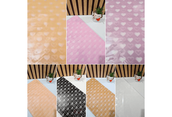 PAQ CON 20 PLIEGOS DE PAPEL COREANO ESTAMPADO CORAZONCITOS MOD# MSD-NHZ-2615