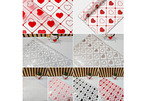 PAQ CON 20 PLIEGOS DE PAPEL COREANO (CUADROS CORAZONES) MOD# MSD-BHZ-2618