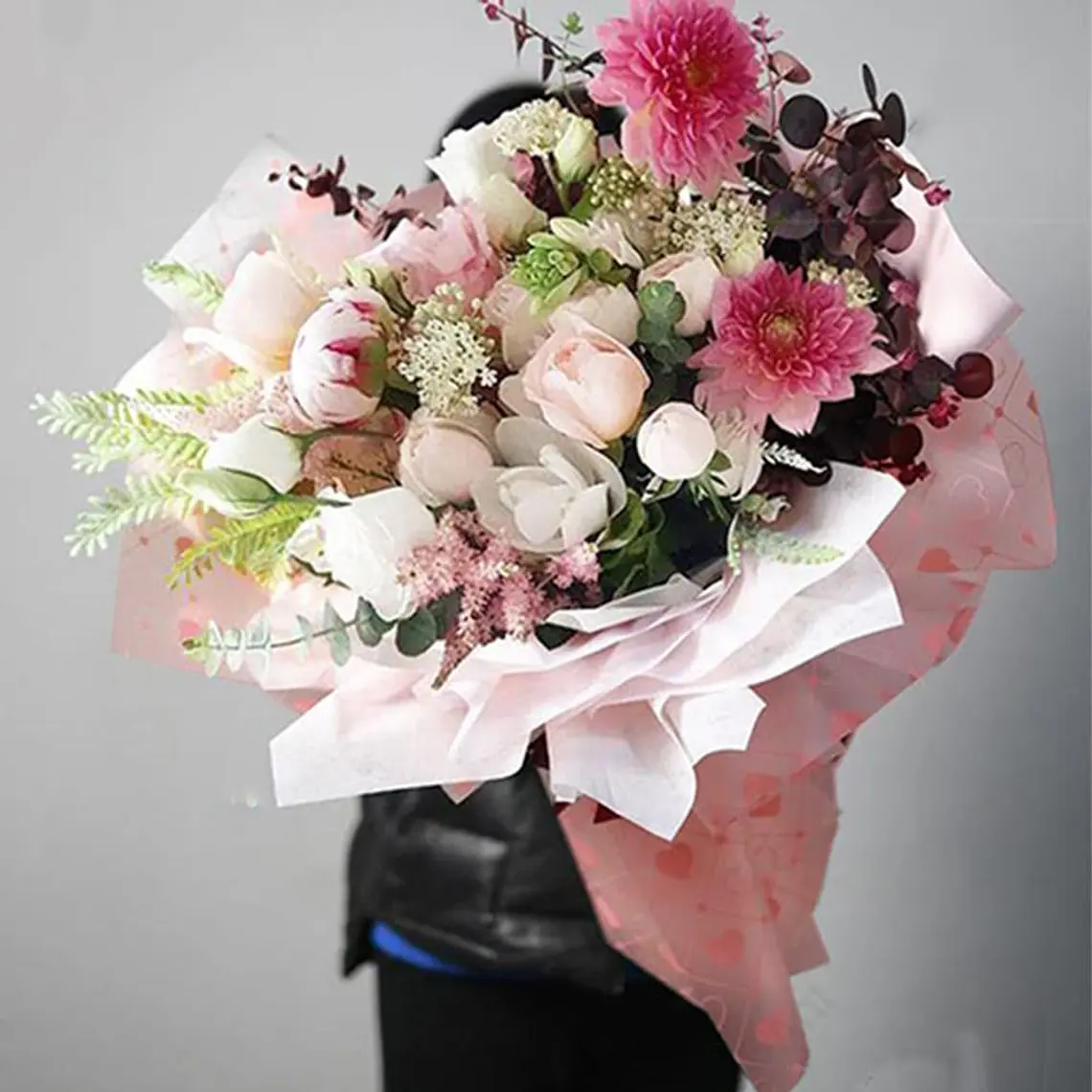 PAQ CON 20 PLIEGOS DE PAPEL COREANO (CUADROS CORAZONES) MOD# MSD-BHZ-2618 5