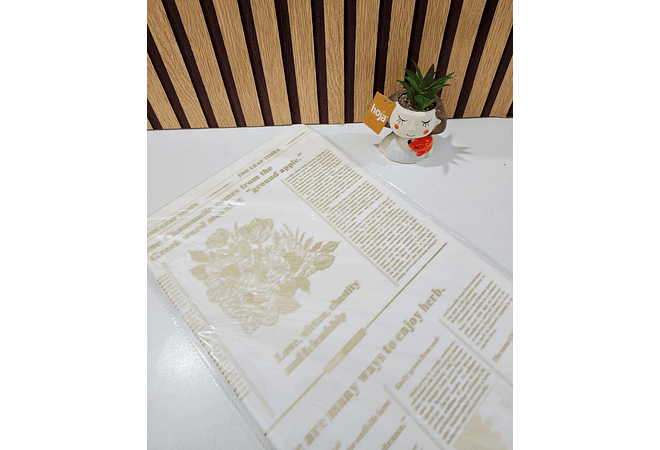 PAQ CON 20 PLIEGOS DE PAPEL COREANO (LETRAS) MOD# MSD-BHZ-2617