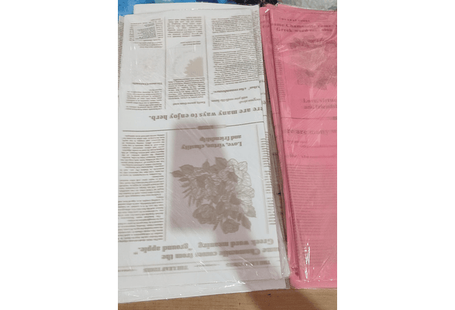 PAQ CON 20 PLIEGOS DE PAPEL COREANO (LETRAS) MOD# MSD-BHZ-2617