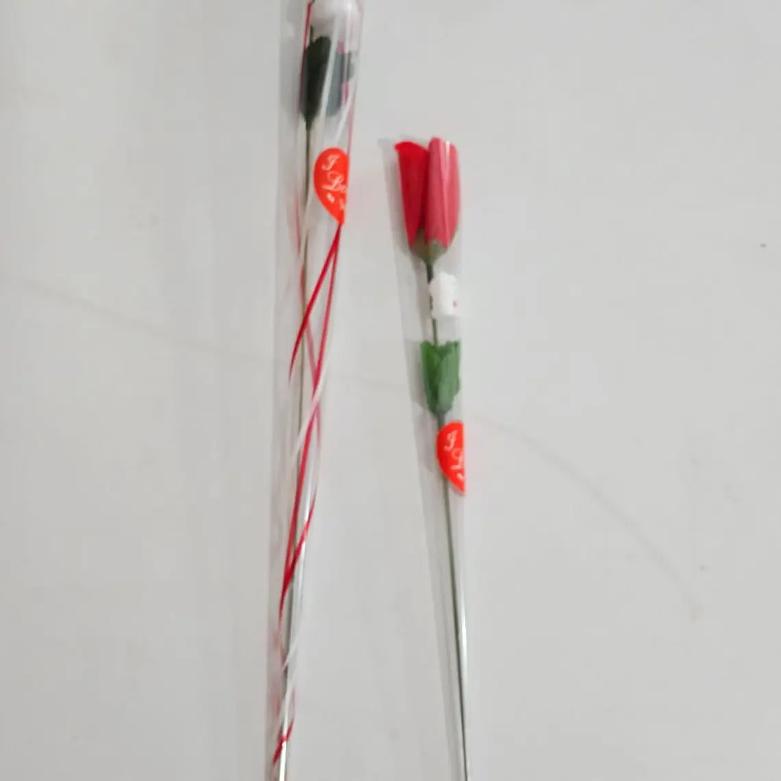 ROSA ARTIFICIAL ROJA INDIVIDUAL GRANDE CON OSITO  MOD# FU-42 🧸🥰 7