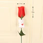 ROSA ARTIFICIAL ROJA INDIVIDUAL GRANDE CON OSITO  MOD# FU-42 🧸🥰 - Miniatura 2
