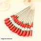 PAQ DE 3 ROSAS ARTIFICIALES ROJAS CHICAS CON OSITO MOD# FU-41 🧸🥰 - Miniatura 5