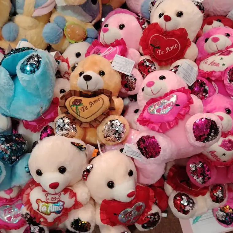 PELUCHE CORAZÓN DE LENTEJUELAS VARIOS DISEÑOS AL AZAR (COLORES) MOD# MRX2503 3