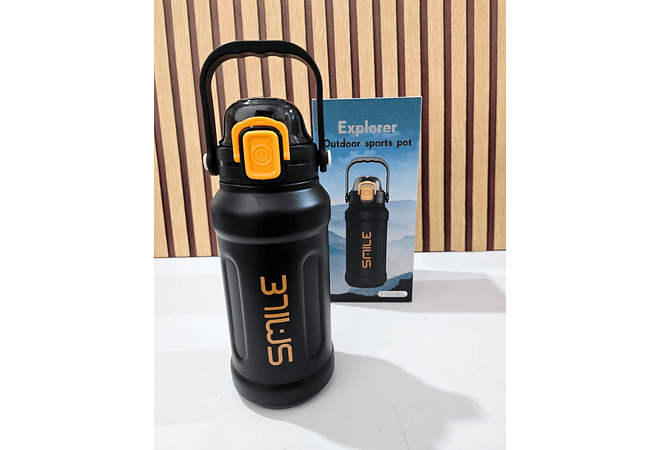 900ML TERMO XPLORER SMILE  CON AGARRADERA MODEL #PYA-13
