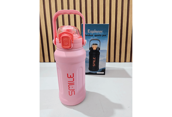 900ML TERMO XPLORER SMILE  CON AGARRADERA MODEL #PYA-13