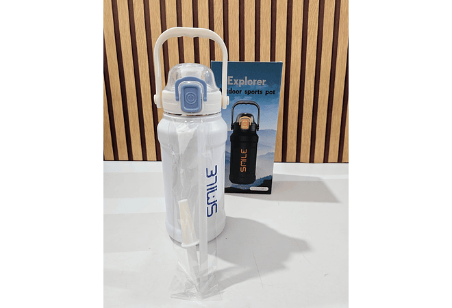 900ML TERMO XPLORER SMILE  CON AGARRADERA MODEL #PYA-13