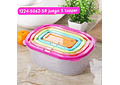 SET DE 5 TUPPERS COLORES MODEL #62-5